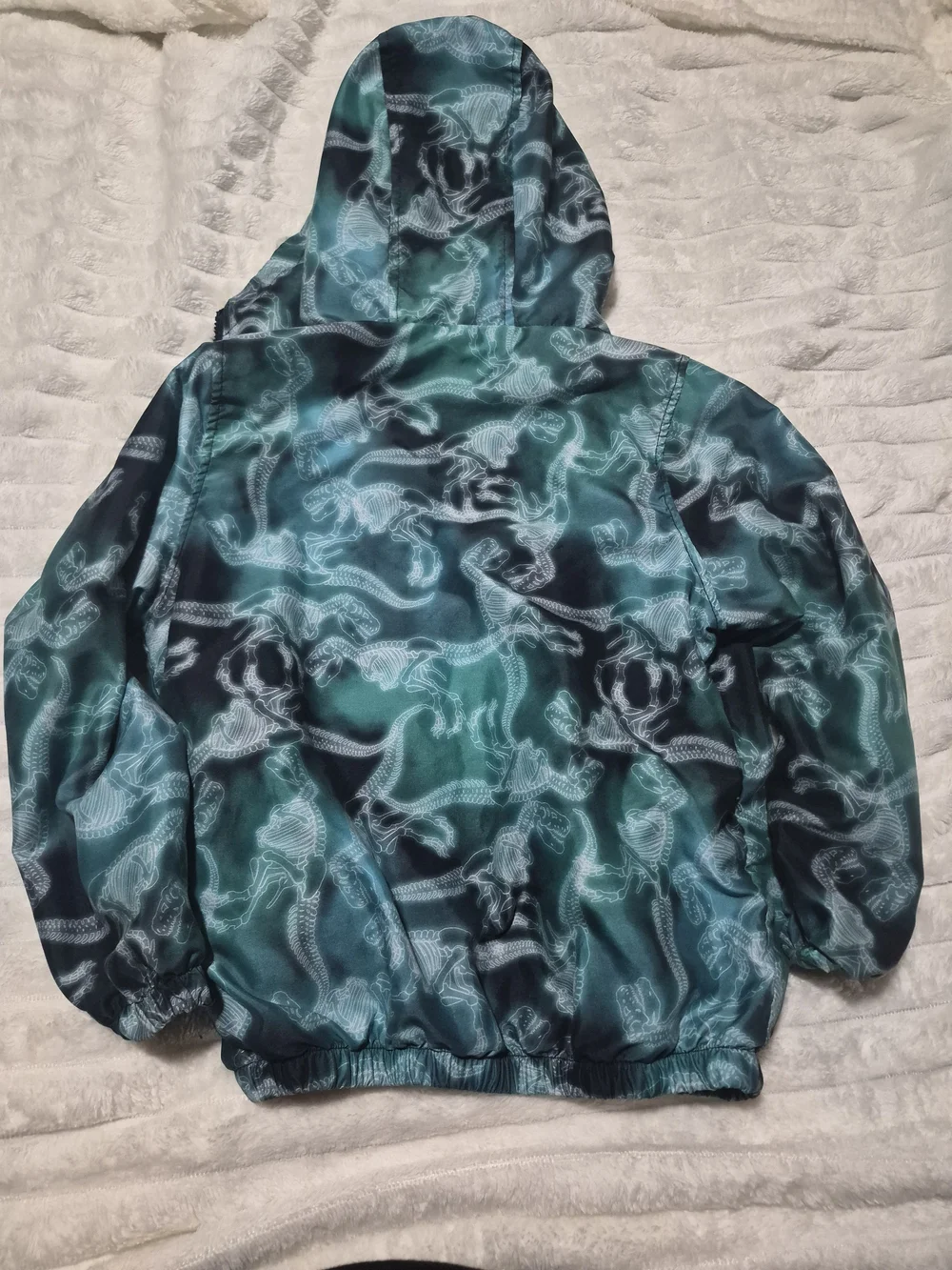 Rain Jacket / Windbreaker Kids Dinosaur Hooded Jacket Size 7/8